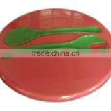 Plastic Round Fruit Salad Mixing Bowl With Lid UN Saladier thumbnail-5