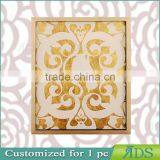 Framed Handmade Carve Pattens With Gold Leaf MDF Wall Art thumbnail-3