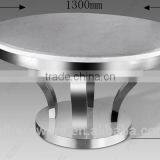 Stainless Steel Base Round Dining Table With Marble Top thumbnail-4