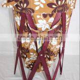 2015 New Products Folding Wooden Frame Laundry Bakset,Laundry Hamper