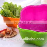 Plastic Vegetable Fruit Storage Basket for Kitchen,sink Kitchen Basket Washing Round Plastic Fruit Caddy Storage thumbnail-2