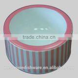 Pink Color Melamine Round Pet Bowl thumbnail-1