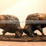 Large Outdoor Sculptures Fighting Custom Bison Bronze Statues for Sale thumbnail-2