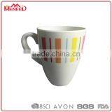 Good Quality Wholesale Colorful Strips Printing Round Eco Friendly Melamine Custom Printed Coffee Mugs thumbnail-1