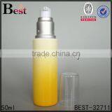 50ml China New Products Gradual Orange Matte Silver Aluminum Pump Glass Bottle China for Cosmetic Lotion thumbnail-2