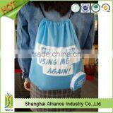 Custom RPET Polyester Drawstring Sling Bag With Foldable Pouch