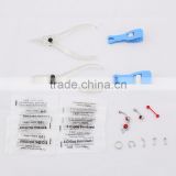 Body Piercing Kit Needle Nipple Tongue Eyebrow Nose Lip Ring Clamps Tool