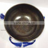 High Quality Shakyamuni Buddha And Mantra Carved Tibetan 7 Metal Meditation Singing Bowl thumbnail-3