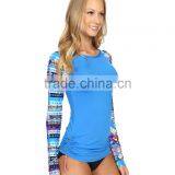 Long Raglan Sleeve Swim Shirt Woman UV Wetsuits Long Sleeve Rash Guard Top Swimsuit Tee Women thumbnail-5