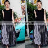 Ladies Long Skirt & Transparent Skirt Sleeveless Black Knitted thumbnail-1