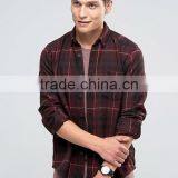 Long Sleeve Button Down Collar Mens Pre-Shrunk 85% Polyester 15% Wool Breathable Regular Fit Casual Check Print Shirts thumbnail-1