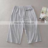 Middle-aged Summer Thin Plus Size Loose Fertilizer 3/4 Long Straight Leisure Trousers Dad 100% Cotton Pants thumbnail-3