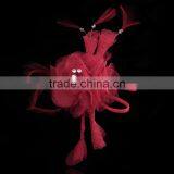 High-grade Feather Flower Hair Clip Fabric Flower Brooch Wedding Dress Flowers Corsage Pin thumbnail-3