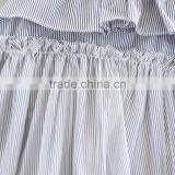 Fairy Dress Light Sky Blue and White Stripes Child Flutter Sleeve Summer Frock Chiffon Skirt thumbnail-5