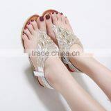 Zm50123b Europe Wedge Heel Sandals Shoes Women Wholesale Lady Fip-flops thumbnail-3