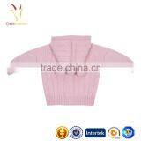 Baby Girl Pink Knitted Sweater Cardigan,Cable Knit Sweater Cardigan for Girl thumbnail-2