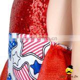 New Model Design Halter Backless Red Type Toddler Girl Birthday Romper Sequined Shine TuTu Puffy Princess Dress thumbnail-5