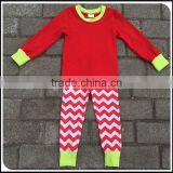 Holiday Fall Winter Unisex Toddler Baby Kids Pajamas Set Girl Sleeping Clothing Set Baby Chevron Pajamas Outfits thumbnail-2