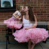 2016 Wholesale Boutique Spring Summer Fashion Casual Design Short Fluffy Chiffon Tutu Skirt for Baby Girls thumbnail-3