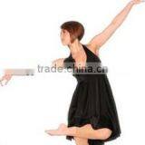 Ballet Dance Wear for Girl Show Dance Wear,Sexy Stars Sheer See Through Low V-back Long Black Lace Prom Dresses thumbnail-1