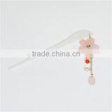 Resin Wedding Hairpins Light Pink White & Red Flower 13.8cm thumbnail-1