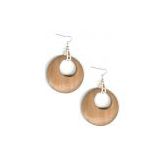 China (Mainland) Wood Disc Earrings