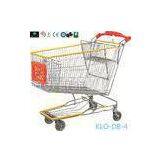 Large Capacity Supermarket Lightweight Shopping Trolley / Grocery Shopping Cart