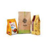 Four Side Quad Seal Pouch Paper Food Packaging  for Seeds / Chips / Spice