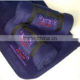 100% polyester lightweight travel blanket with carry straps