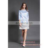 2016 Customized Three Quarter Sleeve Gradient Ladies Dress thumbnail-2