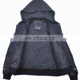 2015 Last Fashion Quilted Movable Hood Baseball Jacket Leather Sleeves thumbnail-2