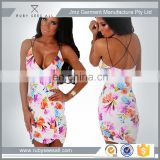 OEM ladies sexy short bandage mini dress with floral print knee length design online hot sales 2016