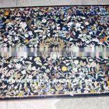 Black Marble Inlay Dining Table Tops