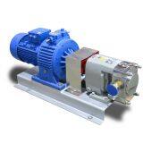 Johames stainless steel mobile rotary lobe pump with gear box