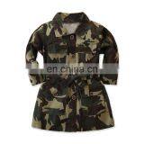 Kids Baby Girls Camo Coats Autumn Fashion Long Sleeve Lapel Trench Camouflage Jackets Girl Long Coat Outerwear thumbnail-1
