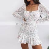 LAITE D2131 Summer Autumn Women Casual Dresses Ladies Chiffon Pleated Printed Dresses Women Clothing thumbnail-6