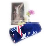 luxury high quality fluffy new design organic polyester printed navy baby receiving blanket set
