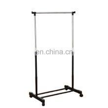 Small Stainless Steel Horizontal Bar Clothes Hanger Floor Balcony Detachable Clothes Hanger