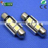 One Year Warranty 12/24v Auto Festoon Canbus 36mm 5050 3smd Car Led Lamp