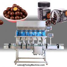 Automatic Snack Food Nuts Candy Bottle Weighing Filling Jar Capping Machine