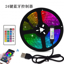 5V LED Light Strip USB 24-key Infrared Bluetooth 5050RGB Colorful Light Strip TV Background Atmosphere Light Strip thumbnail-2
