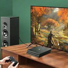 Angled Digital Toslink Optical Audio Cable,Gold-Plated,4mm Black PVC thumbnail-3