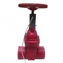 Общецельный канавчатый задвижной кран из чугунного литья для противопожарной защиты с рукояткой thumbnail-2