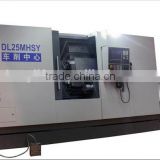 DL-25MHSY twin spindle 4-axis slant bed cnc turning center for sale