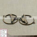 Wholesale Metal Plating Zinc Alloy Hollow Out Cuckoo Bird Pendant thumbnail-4