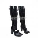 Pointed hollow out summer boots fashion riding boots thick heel boots