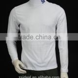 High collar combed cotton 240gsm customer logo man long sleeve t-shirt