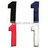 Number 1 ONE Shirt Hat Sew or Iron On Embroidered Appliques thumbnail-1
