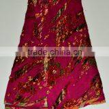 Wine Color Hand Cut High Quality Fashion Trending Nigerian Style Velvet Lace Fabrics thumbnail-1