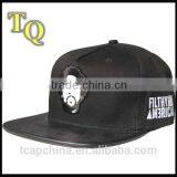 Fashion Hot Sell 100% Cotton 5panel Leather Brim Hip-hop Strapback Cap thumbnail-1